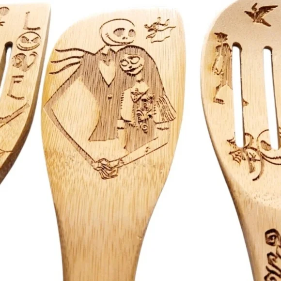 NWOT Wooden Spoon And Spatula 6 Pc Set Nightmare Before Christmas - Picture 7 of 7